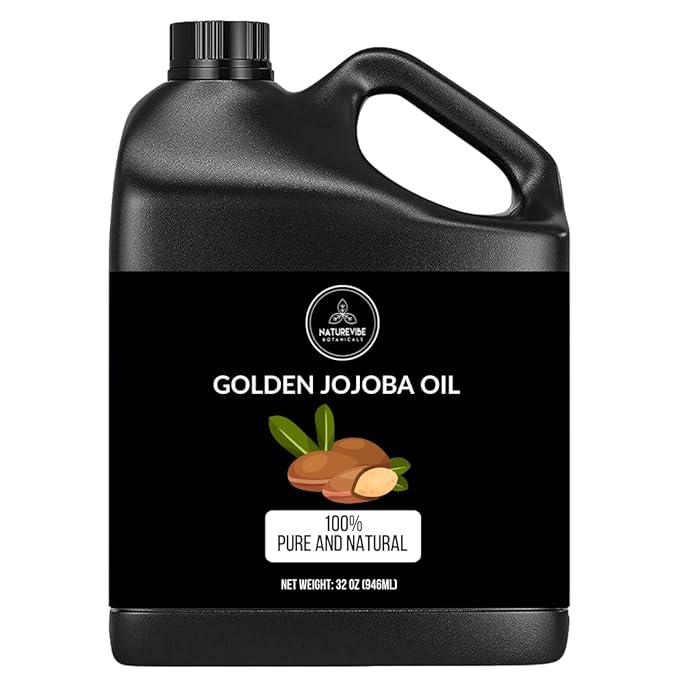 Naturevibe Botanicals Golden Jojoba Oil 32 oz ??100% Pure, Cold-Pressed Moisturizer for Skin & Hair