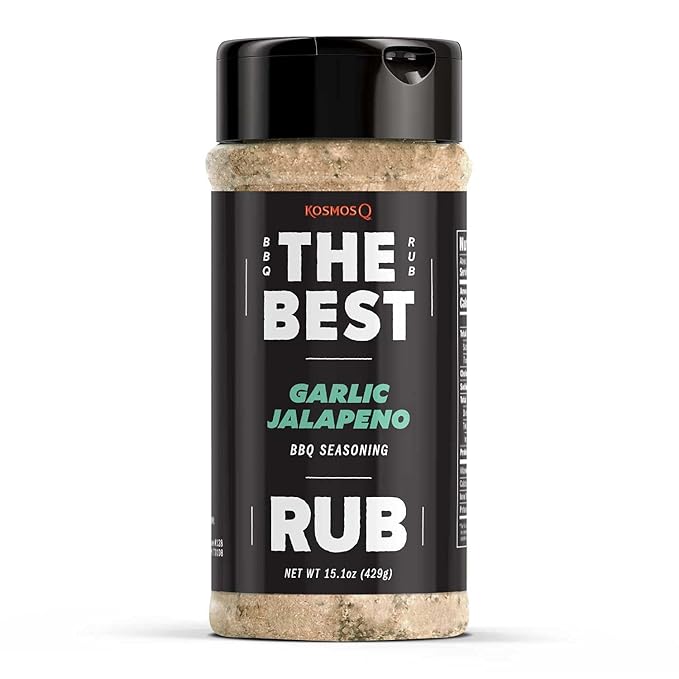 Kosmos Q The Best Garlic Jalapeno Rub, Garlic Jalapeno Pepper Seasoning & BBQ Dry Rub For Chicken