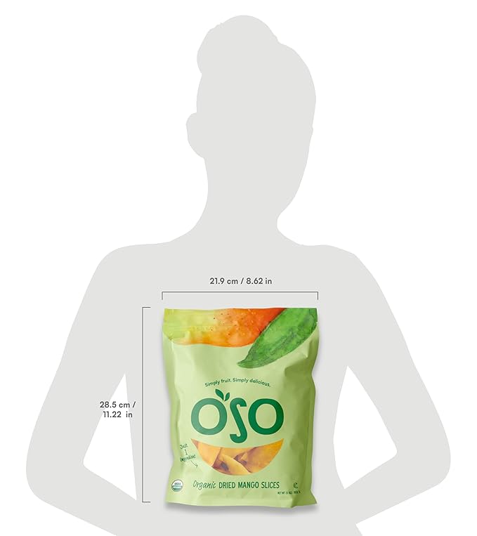 Oso Snacks Organic Mango | No Sugar Added | No Preservatives | 100% Fruit | No GMO | Simply Fruit.