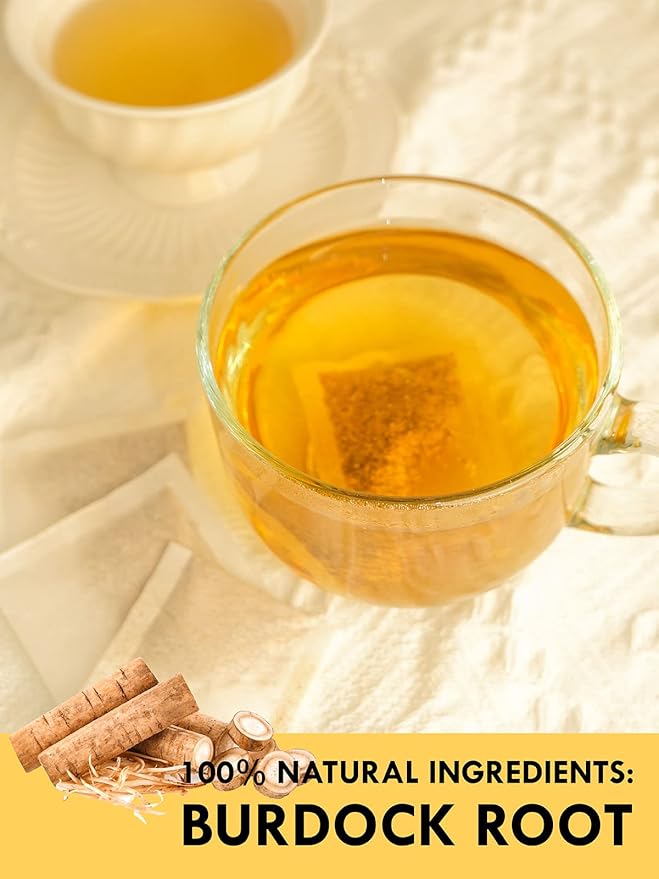TeeLux Burdock Root Tea Bags, Pure Natural Burdock Root, Caffeine Free, Premium Herbal Tea, 100 Tea