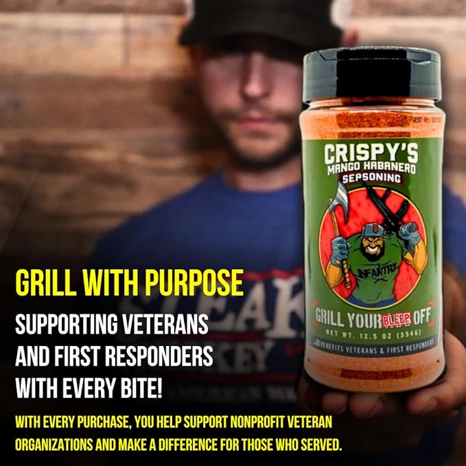 GYAO Crispy's Mango Habanero Seasoning – Sweet & Spicy BBQ Seasoning for Chicken, Pork, Steak &