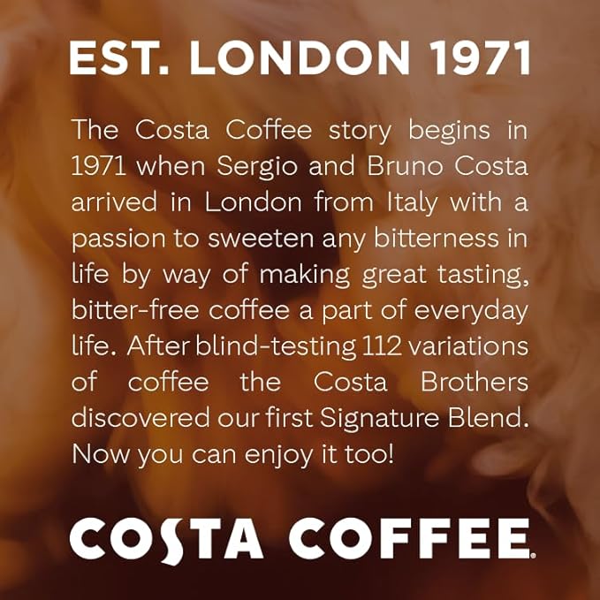 Costa Coffee Whole Bean Coffee, Signature Blend Medium Roast, 12oz each, Rainforest Alliance