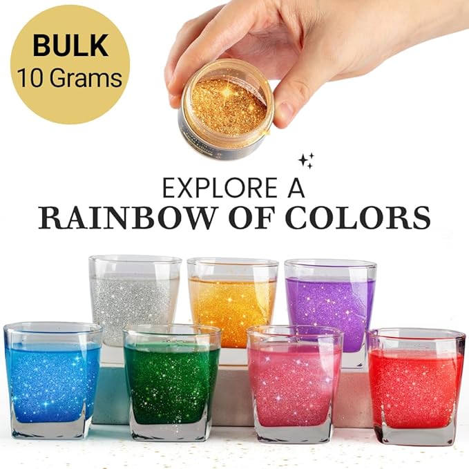 Dazzle Dust Edible Glitter Sprinkles for Cake Decorating, Drinks, Cookie, Icing, Dessert