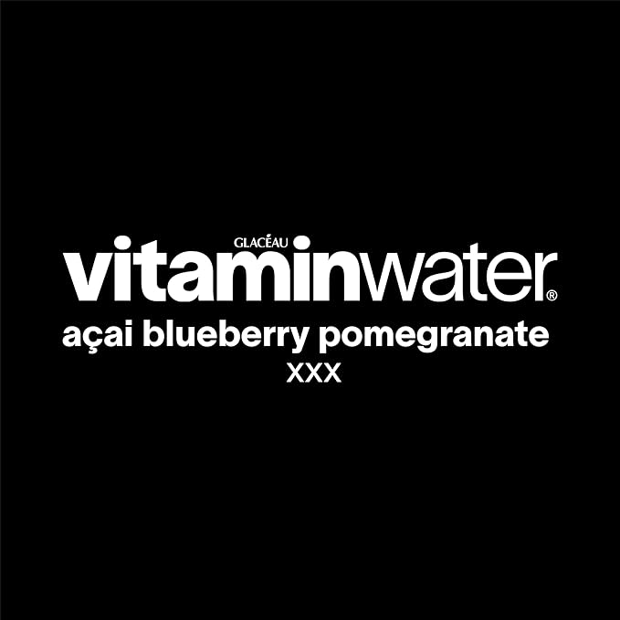 vitaminwater XXX A챌ai Blueberry Pomegranate Nutrient Enhanced Flavored Water Beverage, 20 fl oz