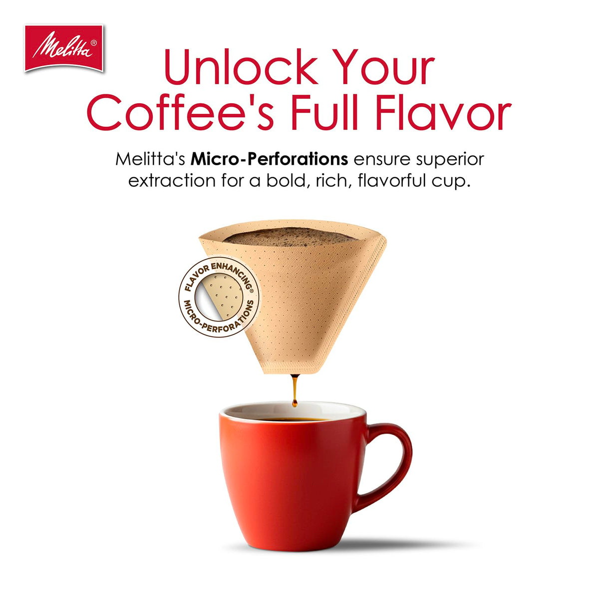 Melitta #2 Cone Coffee Filters, Natural Brown, 100 Count - Fits all 2-6 Cup Cone Coffee Makers and