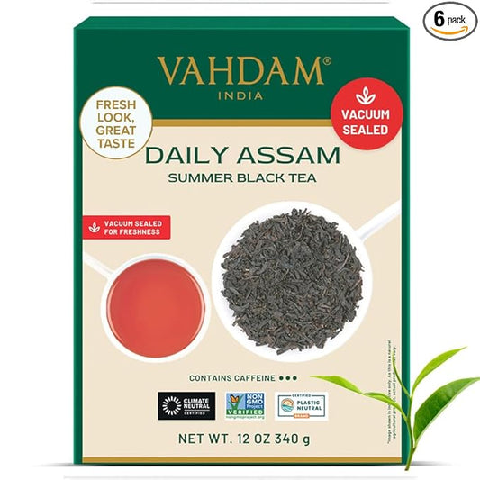 VAHDAM, Assam Black Tea Leaves (340g/12oz) 170+ Servings | High Caffeine, Non GMO, Gluten Free |