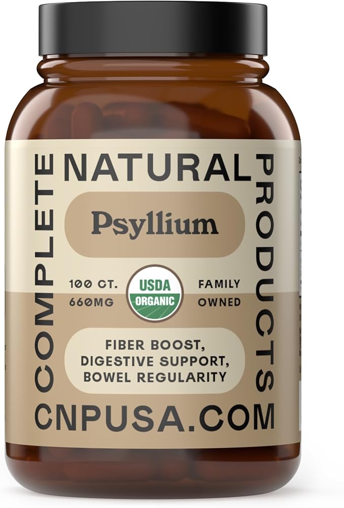Pure Natural Whole Psyllium Husk Powder Capsules - 660mg Capsules 100 Pure Unflavored Fiber & Colon