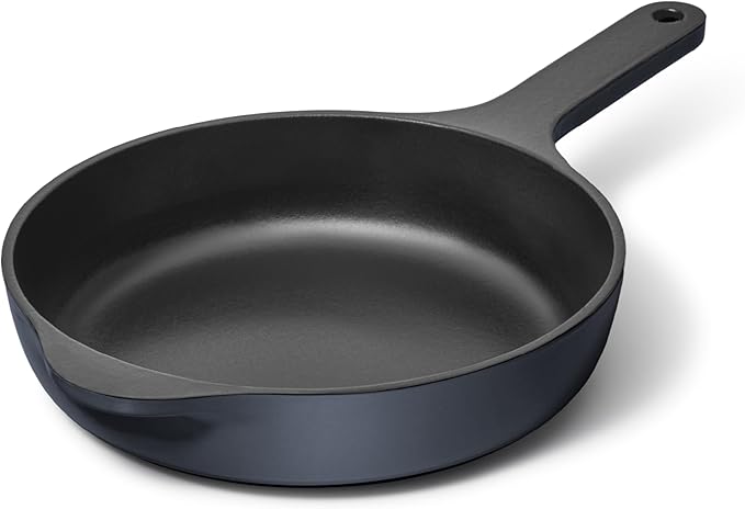 Caraway Cast Iron Skillet - 8” Enameled Cast Iron Pan With 3 Layer Enamel Coating - No Seasoning