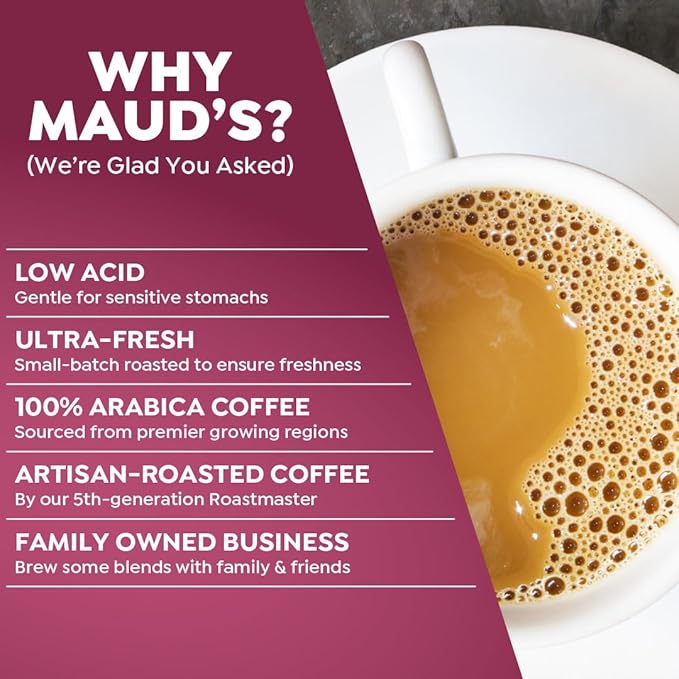 Maud's Decaf Coffee Pods Variety Pack, 80 ct, 9 Assorted Roasts & Flavors, Decaffeinated Medium