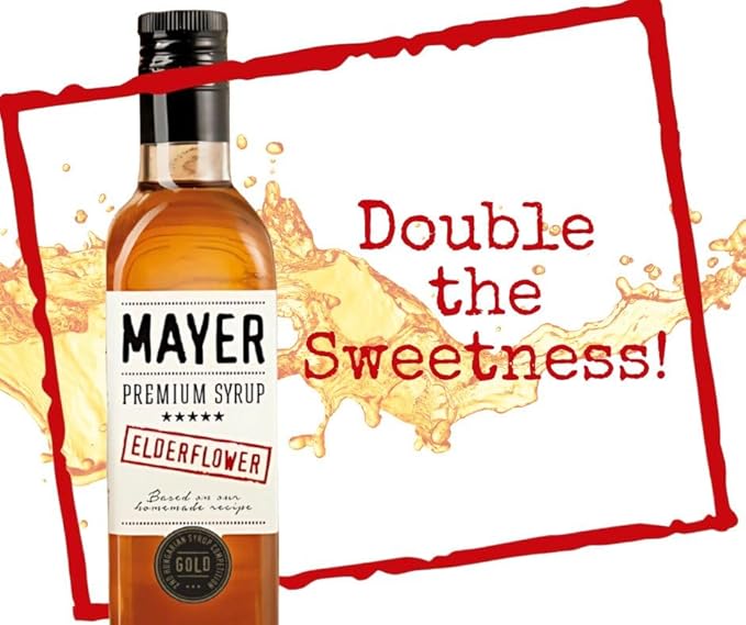 Mayer Premium Artisanal Hungarian Elderflower Syrup (Cordial) ??Award-Winning, Only Elderflowers