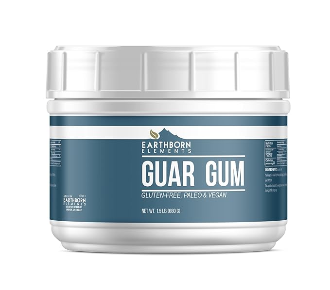 Earthborn Elements Guar Gum Powder, 1.5 lb, Gluten-Free Food Thickener & Binder, Baking, Resealable