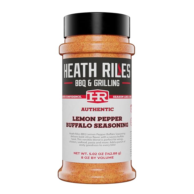 Heath Riles BBQ Rub - Lemon Pepper Buffalo Seasoning, Champion Pitmaster Recipe, Legendary Rubs For