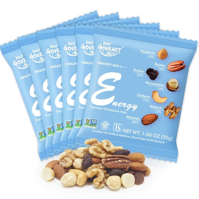 Daily Gourmet Nuts - Energy Mix/Healthy Trail mix Individual Packs/Premium Nuts & Dry