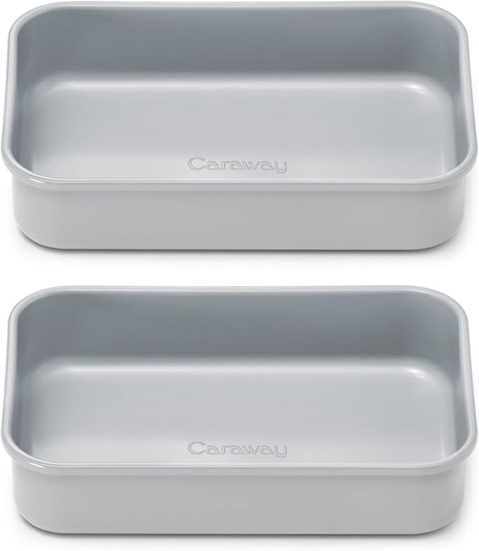Caraway Nonstick 9” x 6.5” Small Rectangle Baking Pan Duo – Non-Toxic, PTFE & PFOA Free