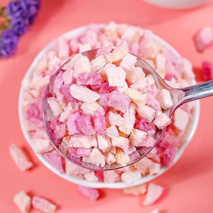 WEIJUEJIYI Freeze-dried diced Peach 100g (3.52oz) Dried Peach, Cake Decoration Ingredients