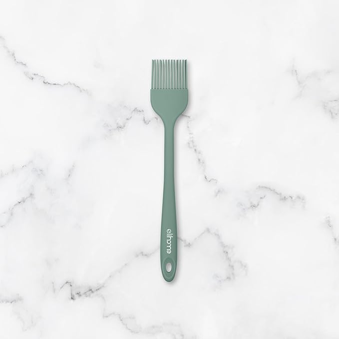 Elihome Mini Silicone Basting Pastry Brush, Cooking Brush for Oil Sauce Butter Marinades, Food