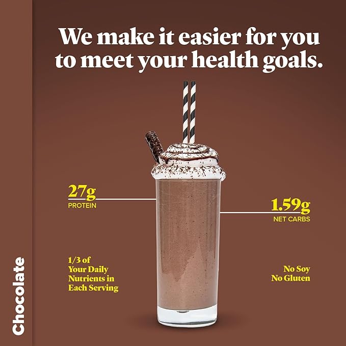 Keto Chow Chocolate | Keto Meal Replacement Shake Powder | Nutritionally Complete | Low Carb |