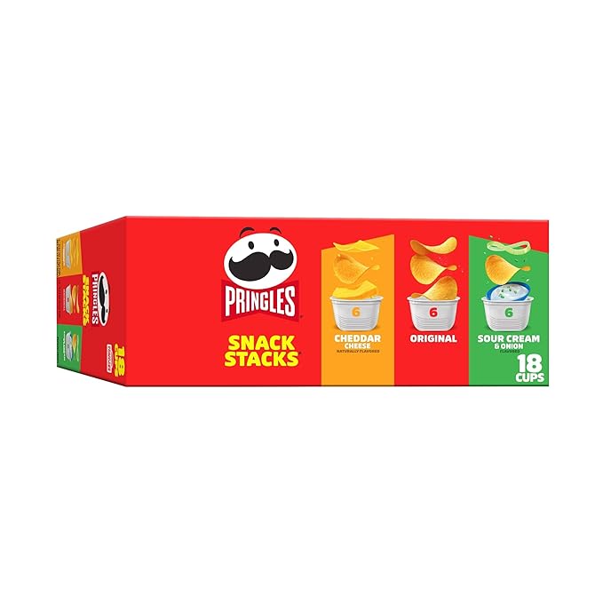 Pringles Potato Crisps Chips, Lunch Snacks, Office and Kids Snacks, Snack Packs, Variety Pack