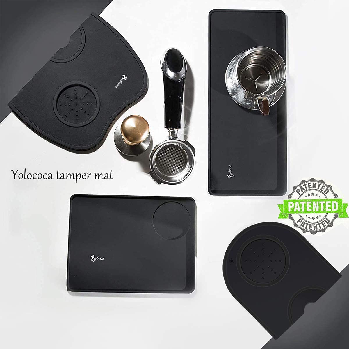 Yolococa Tamper Mat Espresso Tamping Mat Food Grade Non-Slip Coffee Pad Tamp Station Espresso