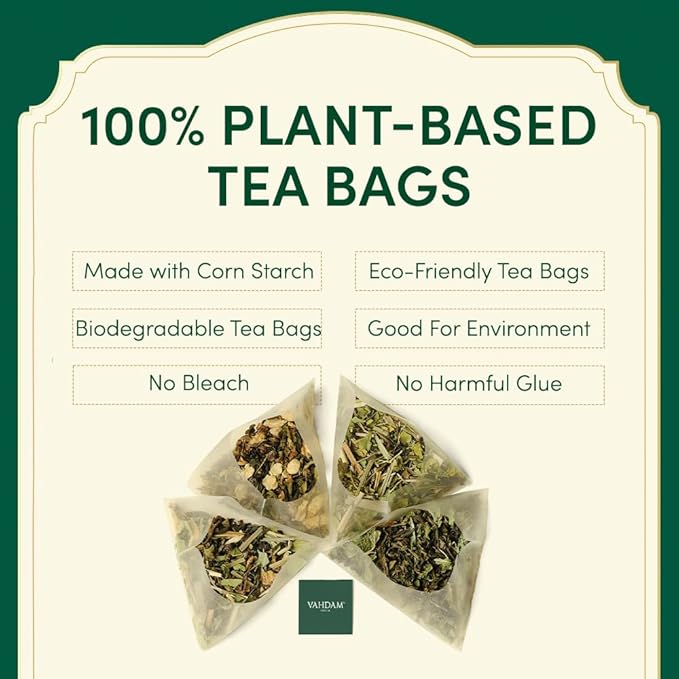 VAHDAM, Assorted Chai Tea Bags Sampler (5 Flavors, 20 Ecofriendly Pyramid Tea bags) I Gift Ideas