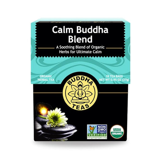 Buddha Teas - Calm Buddha Blend - Organic Herbal Tea - For Health & Wellbeing - Blend of Organic