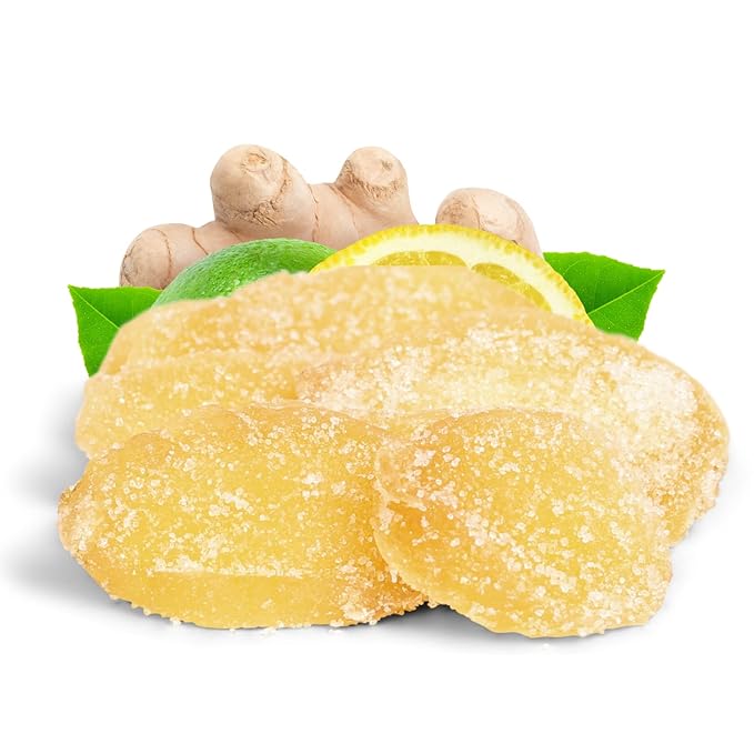Crystallized Ginger Slices by It's Delish, 11 Lbs Bulk | Candied Dried Ginger Fruit Chews Natural