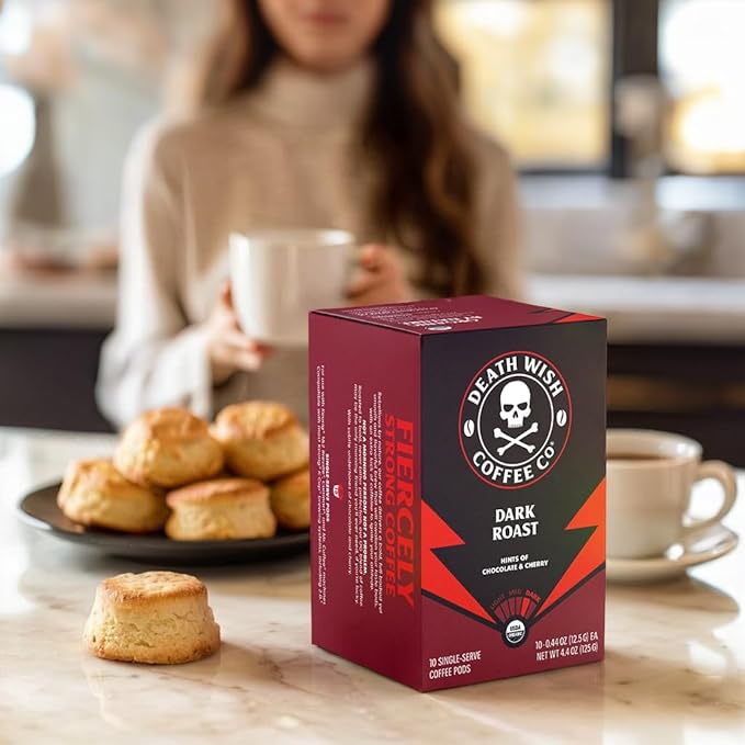 Death Wish Coffee, Single Serve Coffee - 10 Each of Medium, Dark, and Espresso Roast - Mixed Roast