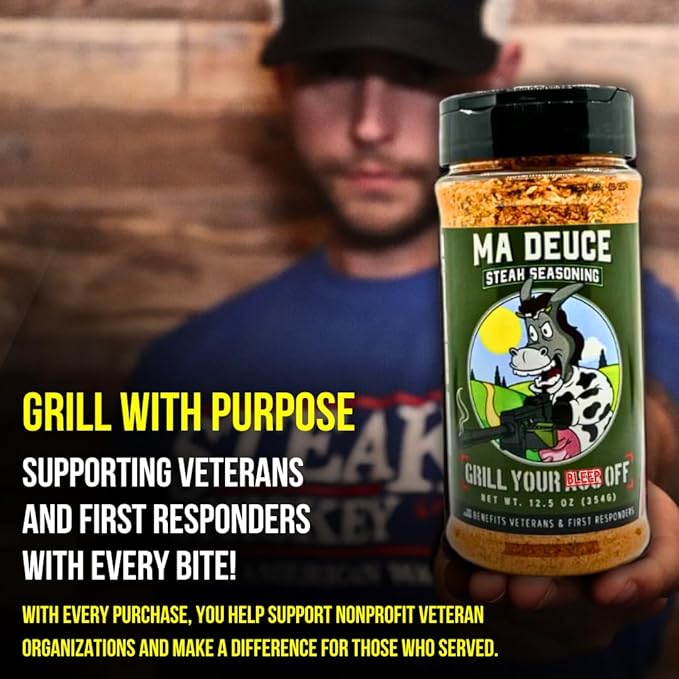 GYAO Ma Deuce Steak Seasoning – 12.5oz Large Granulated Steak Seasoning – MSG & Gluten Free – USA