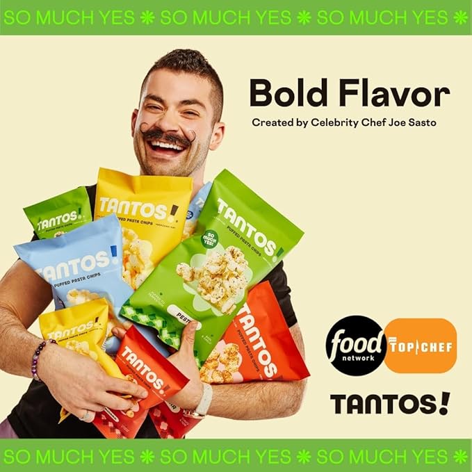 Tantos! Puffed Pasta Chips ??Healthy Pasta Snack by Top Chef Joe Sasto ??Plant-Based, Low Calorie