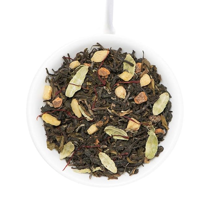 VAHDAM, Kashmiri Kahwa Tea (50 Cups/3.53oz) | Green Tea, Cinnamon, Cardamom, Almond & Saffron |