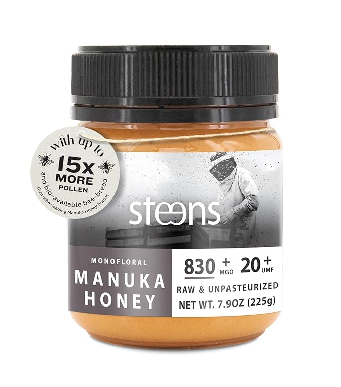 Steens Manuka Honey - MGO 830+ - Pure & Raw 100% Certified UMF 20+ Manuka Honey - Bottled and