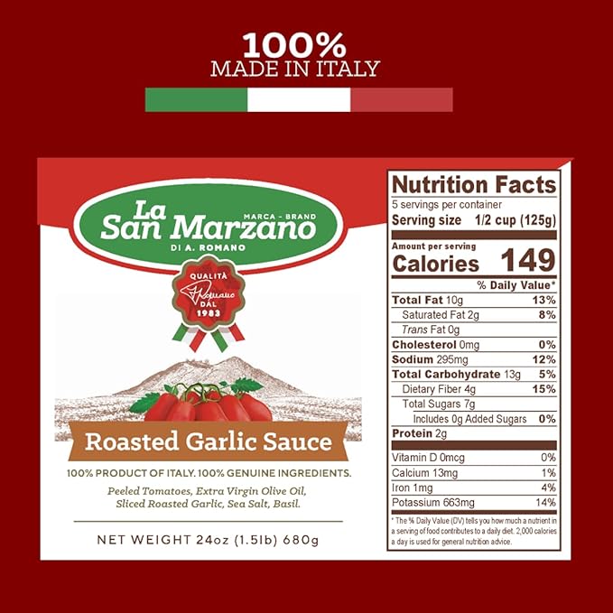 La San Marzano Variety Pack, Vodka, Four Cheese, Roasted Garlic Sauce, 24 oz, Pasta Sauce Made in