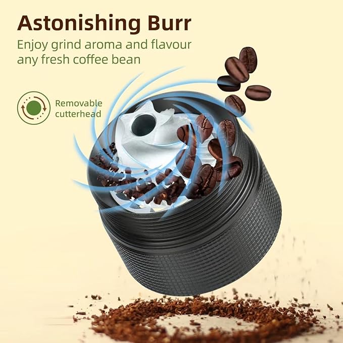 Manual Coffee Bean Grinder,Popsweeter C38 hand coffee grinder with Stainless Steel Conical Grinding