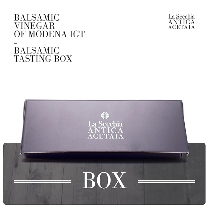 La Secchia Balsamic Vinegar of Modena PGI Tasting Box of 5 Varieties of Balsamic Vinegar of Modena