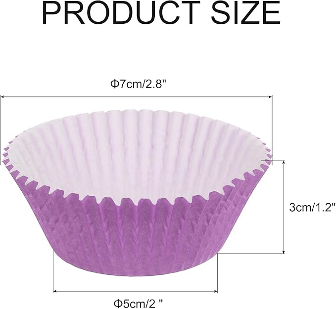 uxcell 300 Pcs Cupcake Liners, Muffins Paper Baking Cups Wrappers Standard Greaseproof for Baking