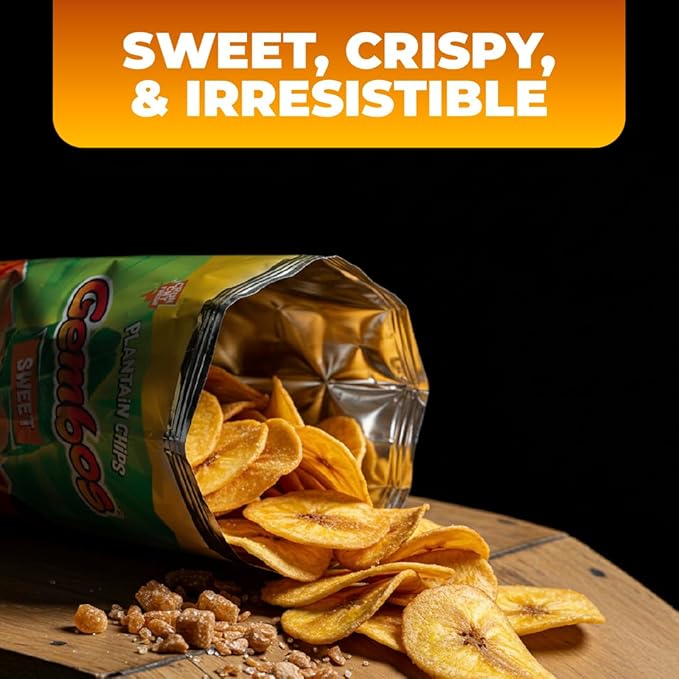 Gembos Sweet Maduritos Plantain Chips - Deliciously Sweet Plantains Snack, Perfect for Vegan Snack
