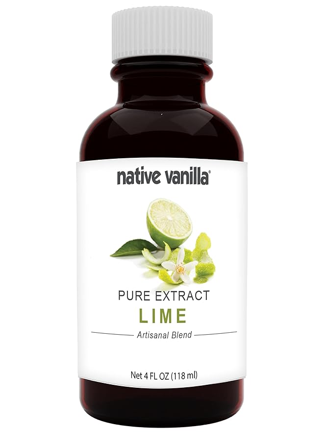 Native Vanilla - Pure Lime Extract - 4 Fl Oz - Pure Flavors and Extracts - Perfect for Cooking