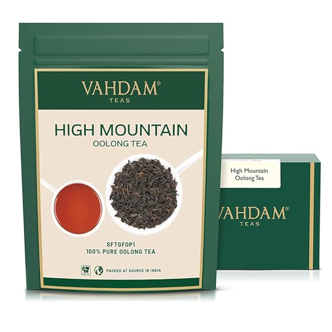 VAHDAM, High Mountain Oolong Tea Leaves From Himalayas (50+ Cups, 3.53oz) Strong & Robust Oolong