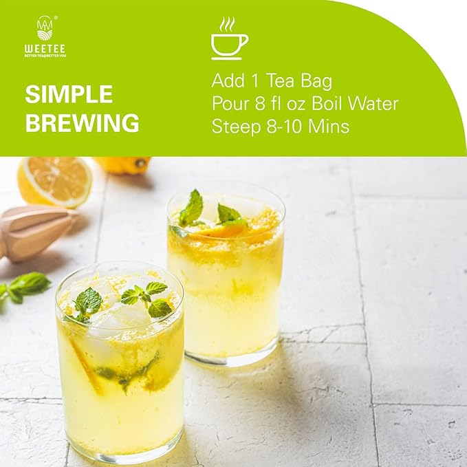 WT WEETEE Chamomile Tea bags, Made with 100% Pure Chamomile Flowers, Natural Caffeine-free Herbal