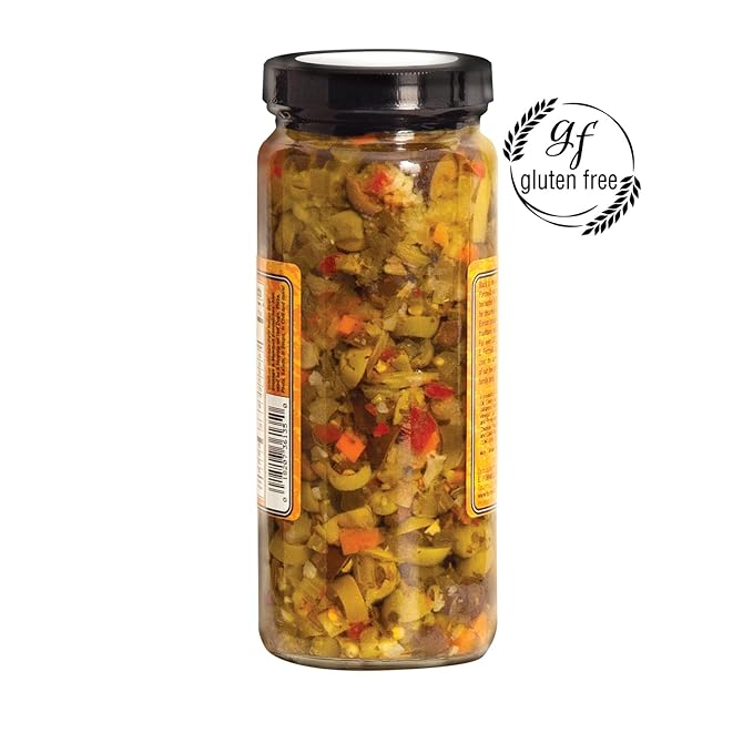 Enrico Formella Hot Muffuletta Salad - Gluten Free Italian Olive Mix - New Orleans Style Sicilian