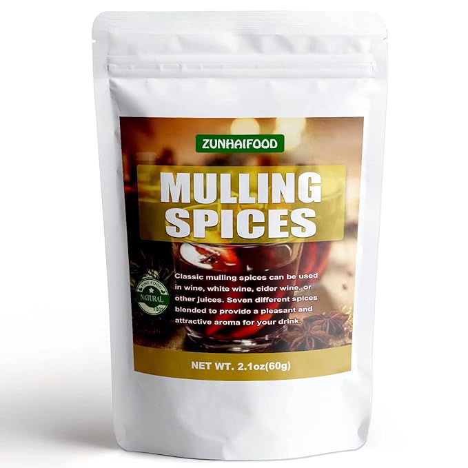 Zunhai Food Mulling Spices in Tea Bags - 30 Count (Pack of 1) for Apple Cider, Wine, Juice, Tea
