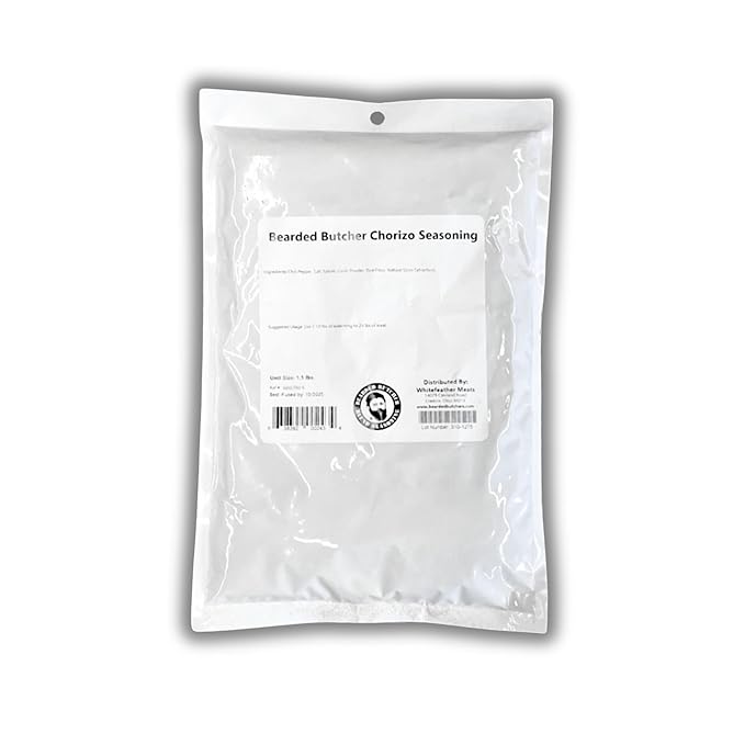 Bearded Butchers Chorizo Seasoning, 17.5oz ??For Up to 25 lbs of Meat ??Mild Chili Pepper, Garlic