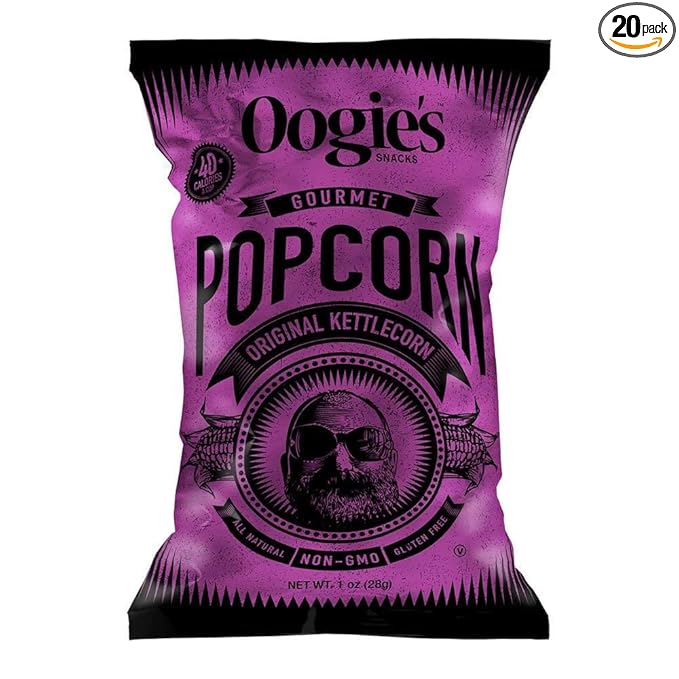 Oogie's Gourmet Popcorn | 20 Pack | Original Kettlecorn Flavor | Gluten Free Popcorn Snacks | 1oz
