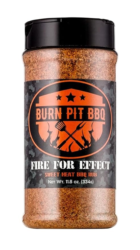 Burn Pit BBQ Seasoning – Fire for Effect Barbecue Seasoning – Sweet Heat Hot BBQ Rub – Natural and