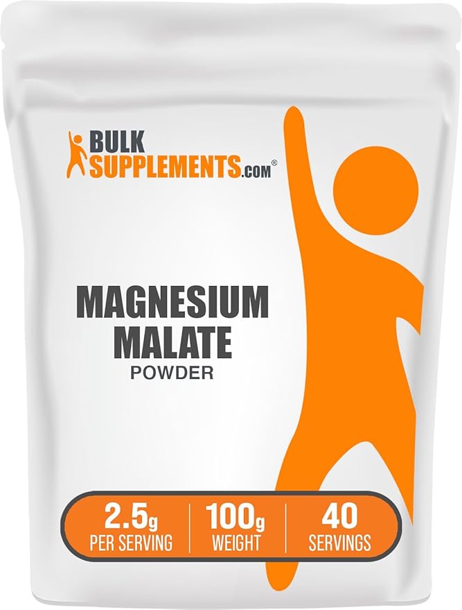 BulkSupplements.com Magnesium Malate Powder - Magnesium Supplements, High Bioavailabilty
