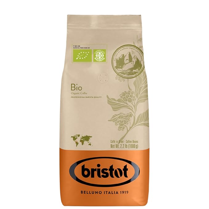 Bristot Organic Italian Coffee Beans ??Medium Roast Whole Espresso Beans ??Fair Trade Certified