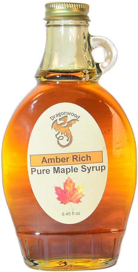 Pure Maple Syrup - Amber Color And Rich Taste Grade - For Pancakes and Waffles - By Dragonwood (8