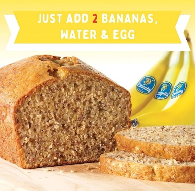 Concord Foods Banana Bread Mix - Easy Homemade Delight - Just Add Bananas, Egg, and Water! 13.7 Oz