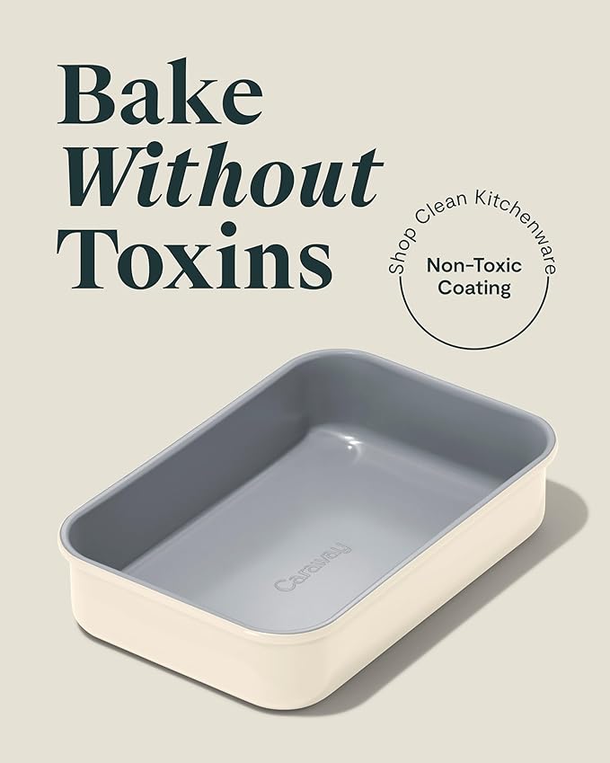 Caraway Nonstick 9??x 6.5??Small Rectangle Baking Pan ??Non-Toxic, PTFE & PFOA Free ??Aluminized