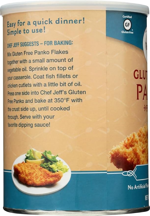 CheffJeff Nathan Creations, Gourmet Panko Plain Gluten Free, 15 Ounce (2 Pack)